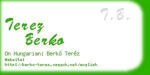 terez berko business card